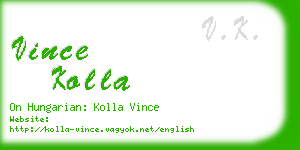 vince kolla business card